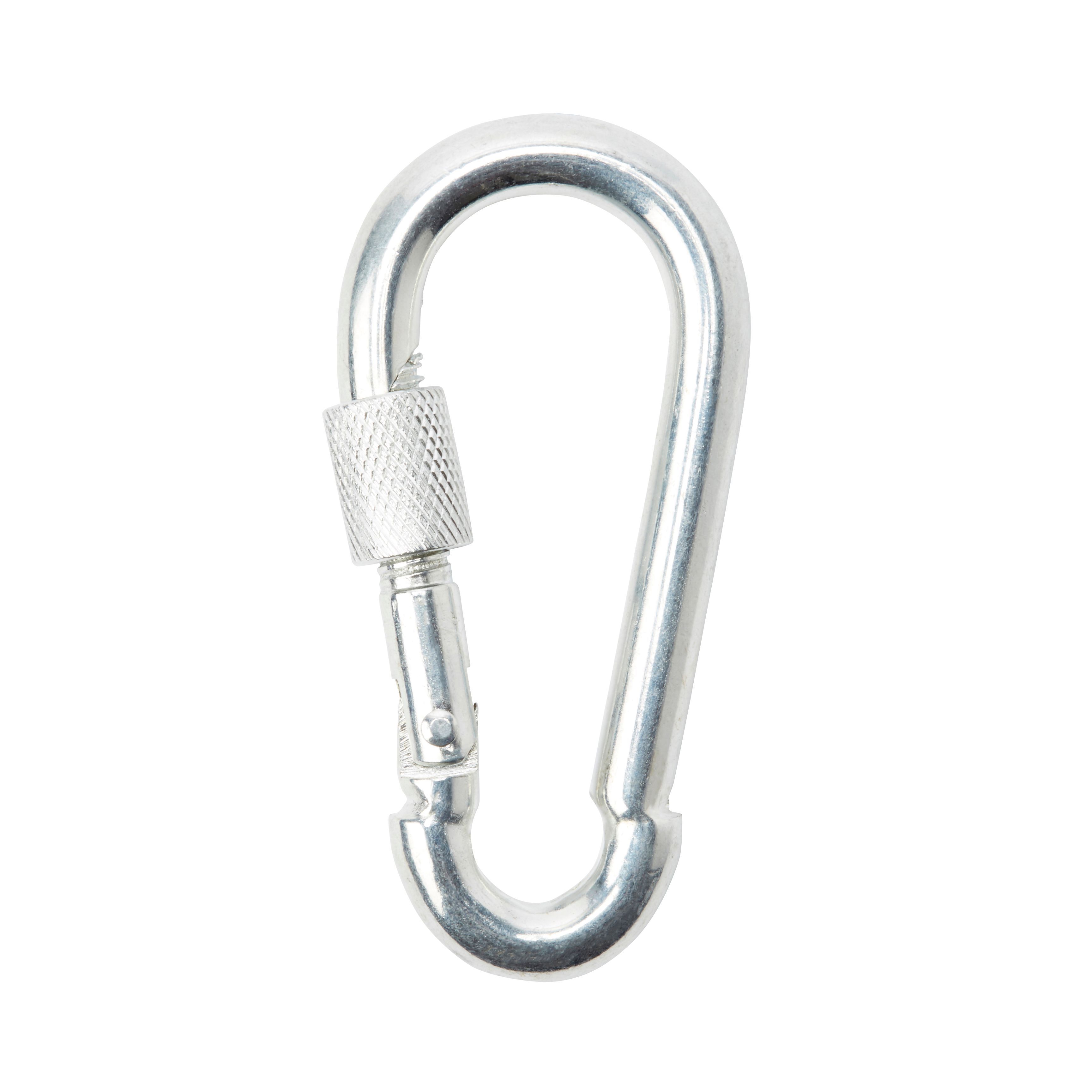 Diall Galvanised Zinc-plated Steel Screwed snap hook (L)60mm