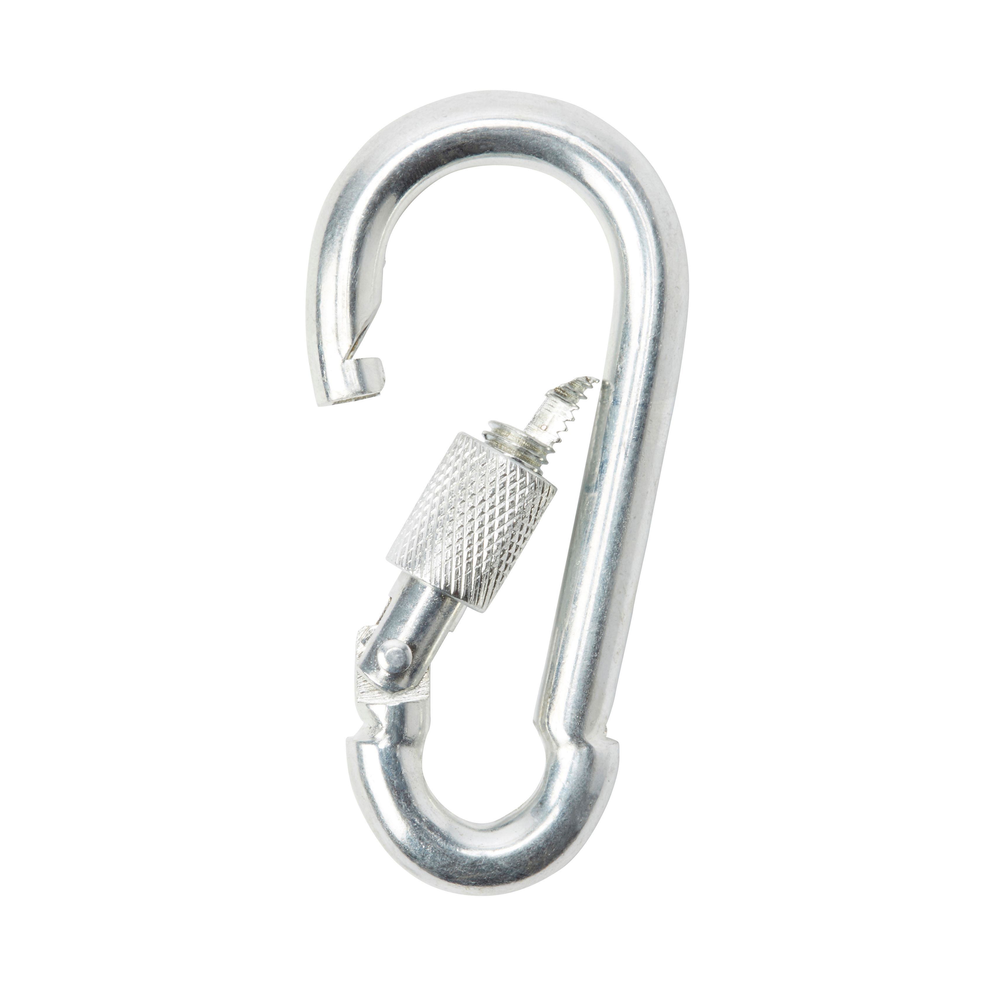 Diall Galvanised Zinc-plated Steel Screwed snap hook (L)60mm