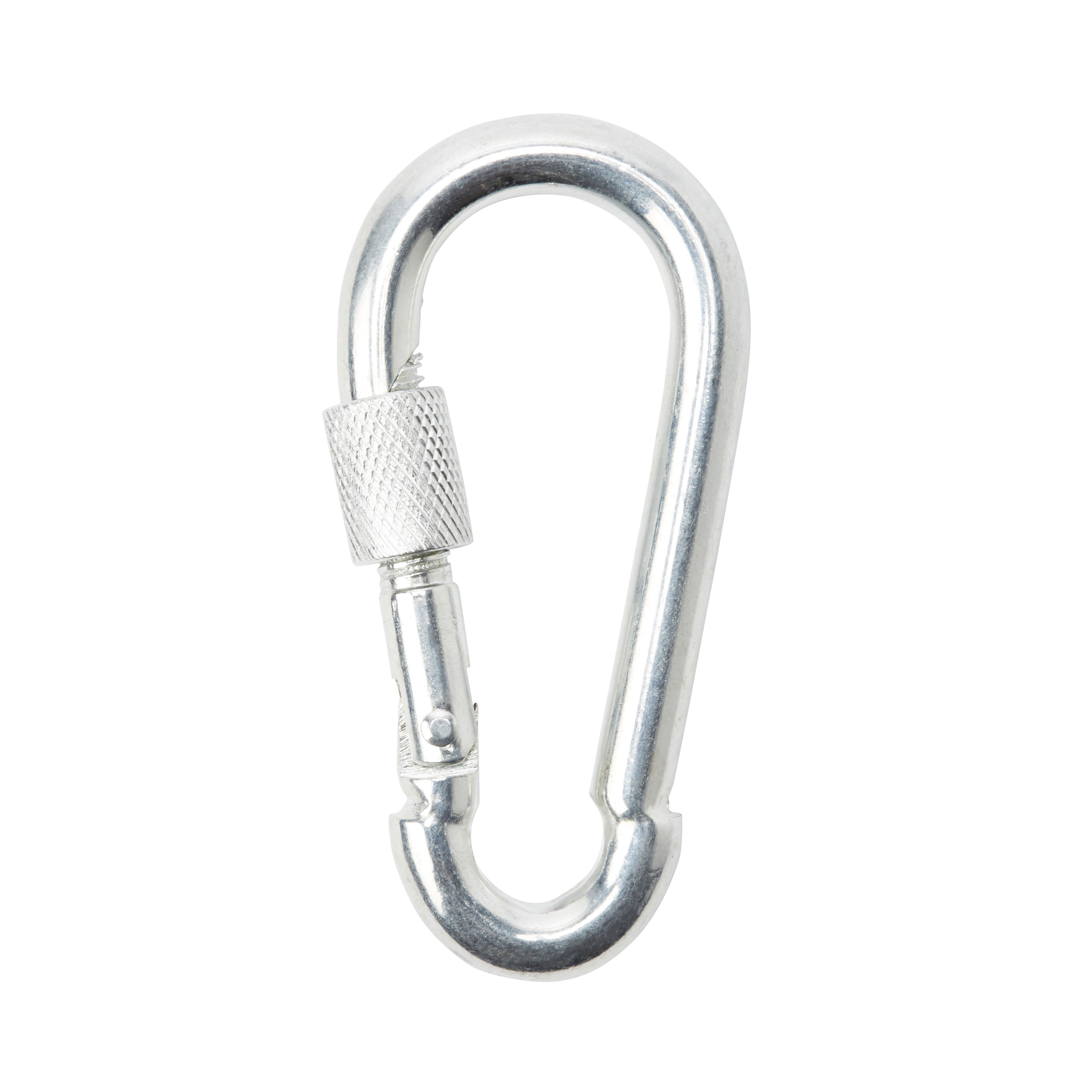 Diall Galvanised Zinc-plated Steel Screwed snap hook (L)80mm
