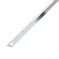 Diall Gloss Chrome effect 12.5mm Straight Aluminium External edge tile trim