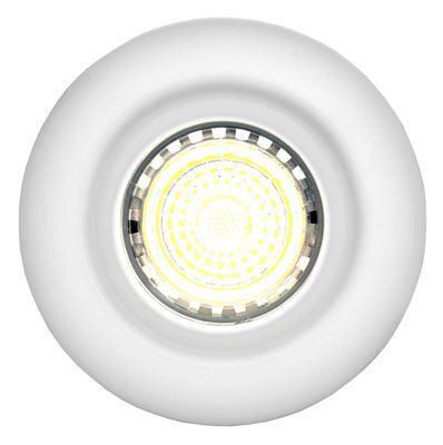 Diall Gloss White Non-adjustable LED Fire-rated Cool white Downlight 5W IP65