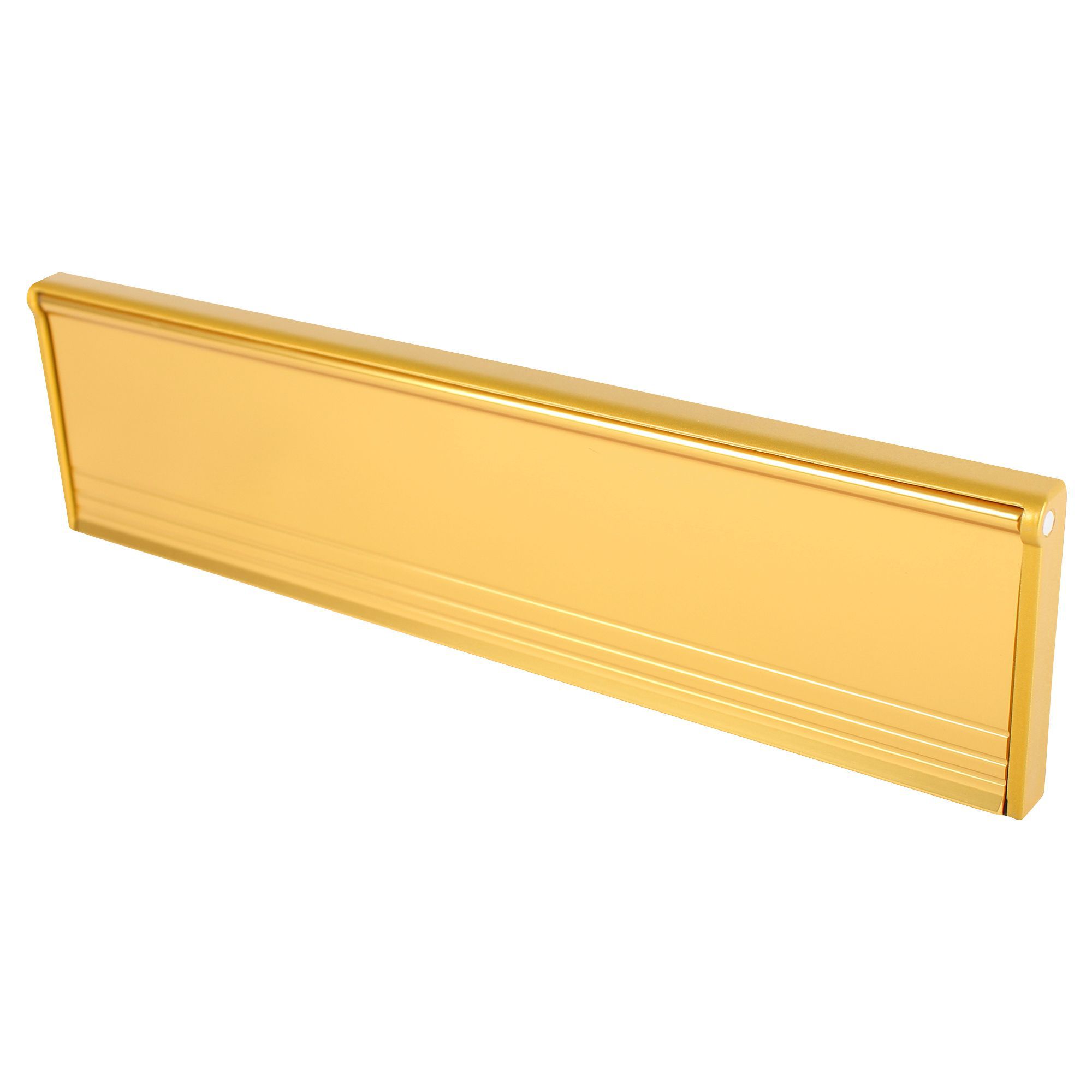 Diall Gold effect Aluminium Letterbox (W)292mm