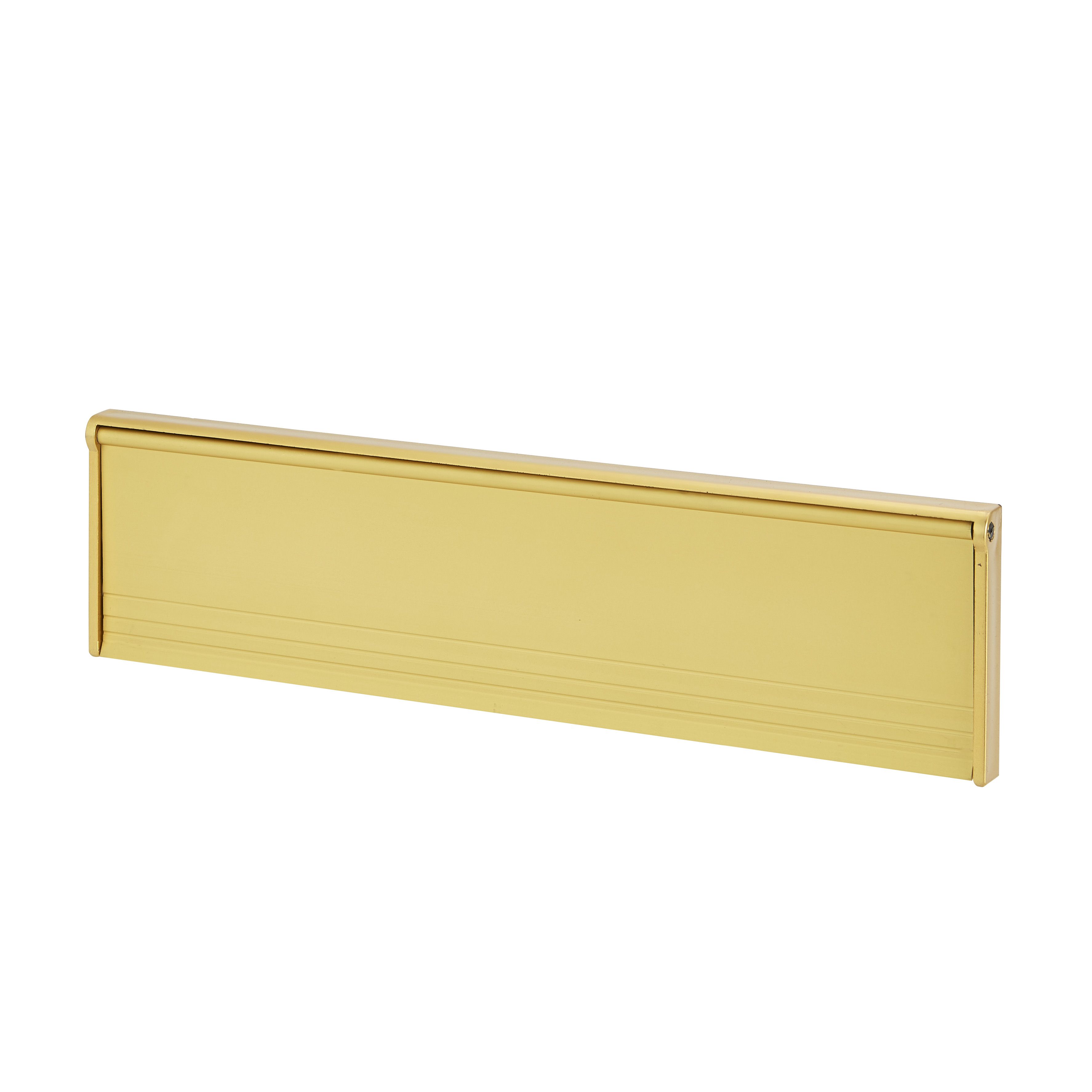 Diall Gold effect Aluminium Letterbox (W)292mm DIY at B&Q