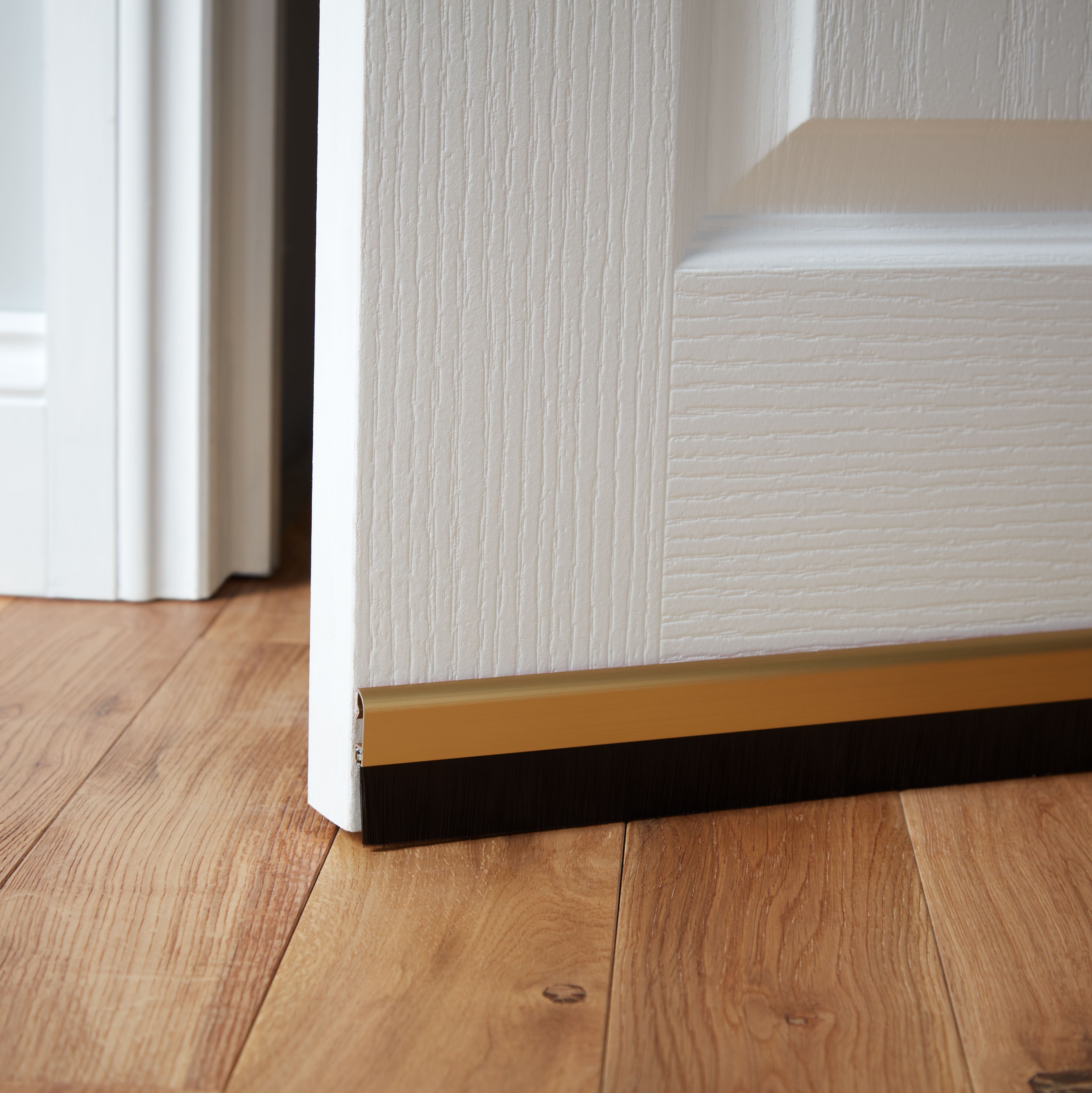 Diall Gold effect Aluminium Self-adhesive Draught excluder, (L)1m
