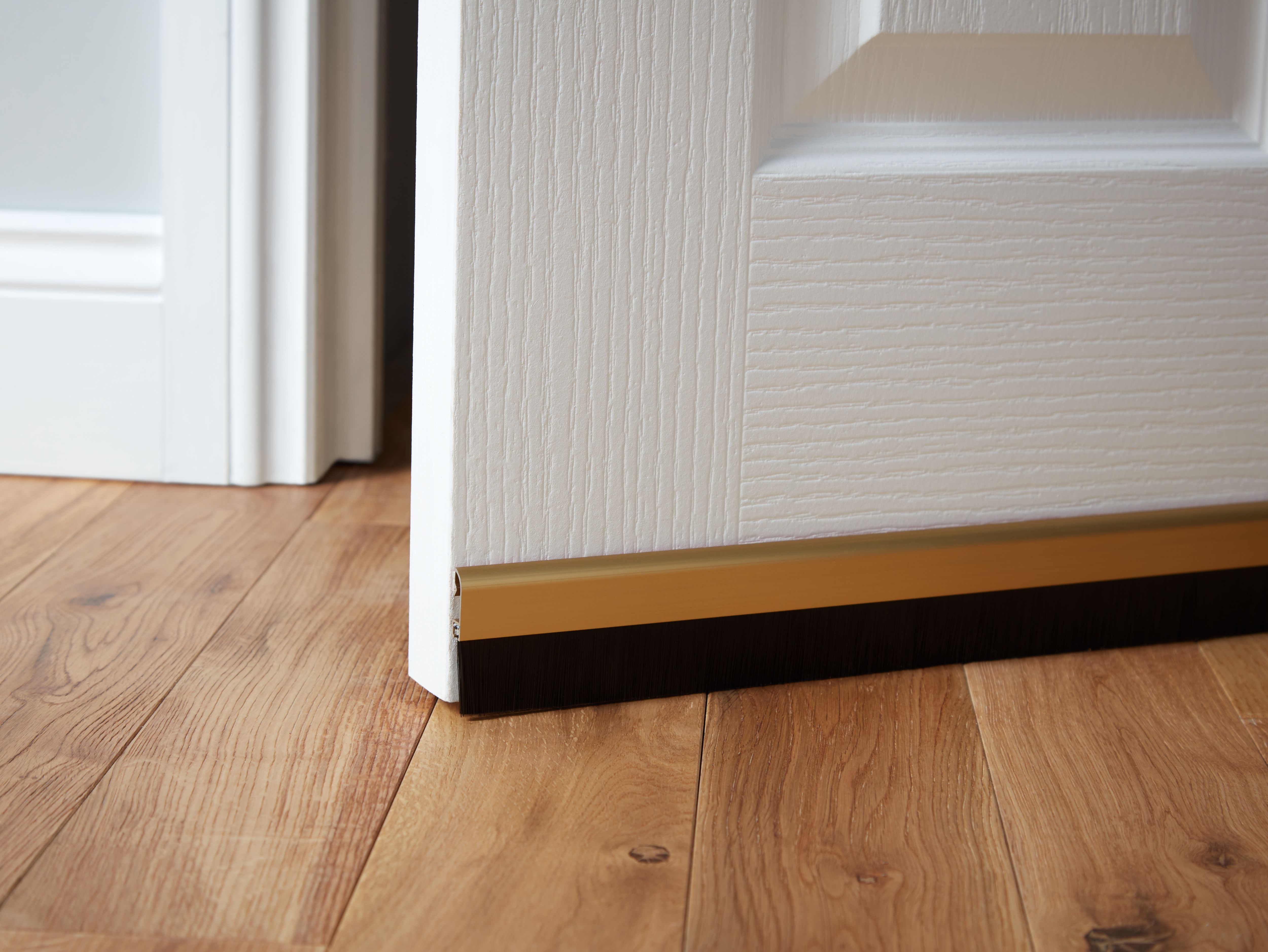 Diall Gold effect Aluminium Self-adhesive Draught excluder, (L)1m