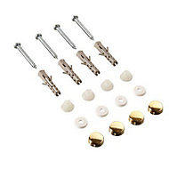 Diall Gold Gold effect Plastic Mirror fixings