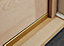 Diall Gold Gold effect PVC Two part threshold door seal, (L)0.91m