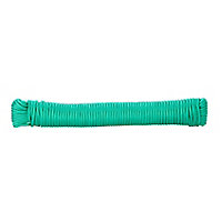 Diall Green Polypropylene (PP) Braided rope, (L)20m (Dia)2.8mm