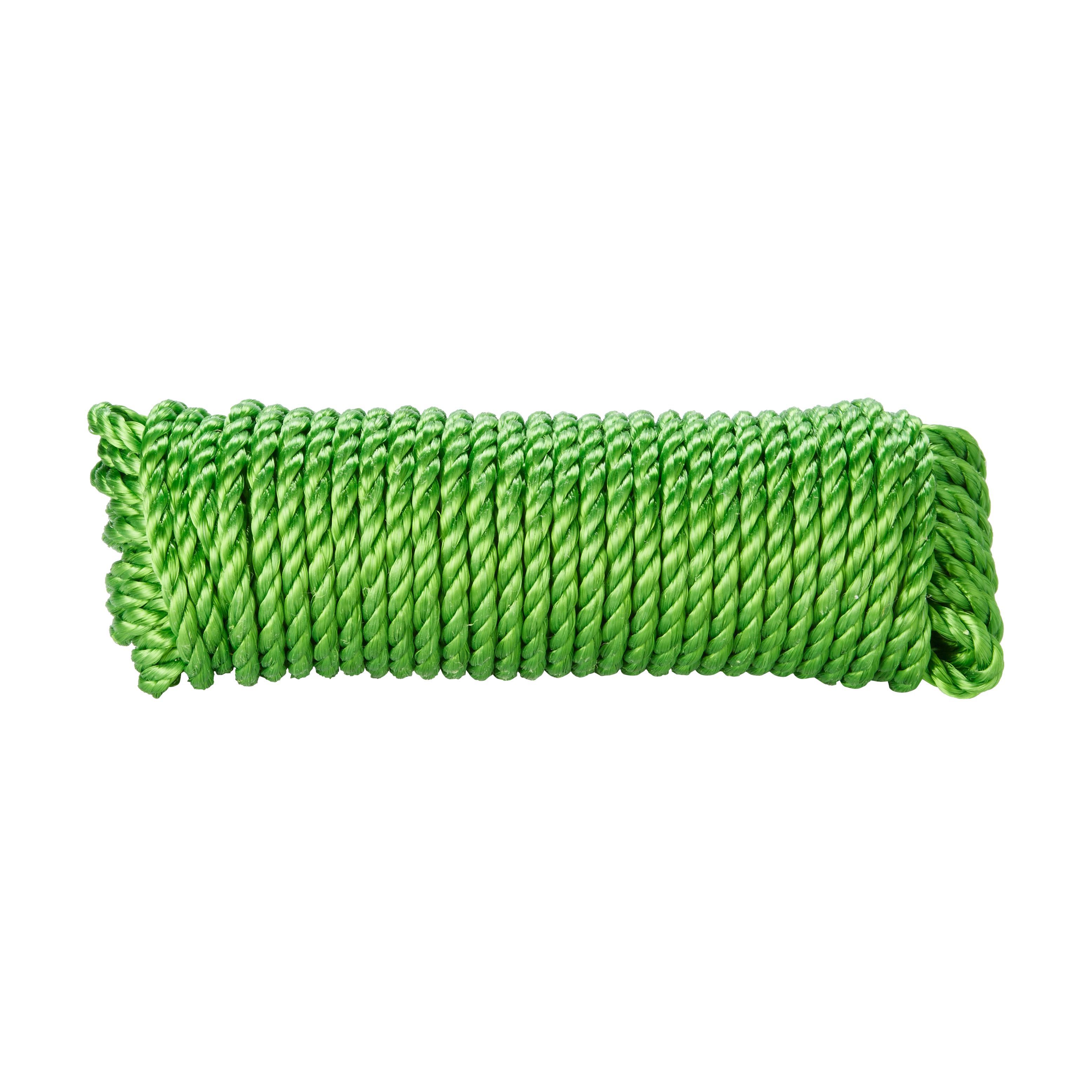 Diall Green Polypropylene (PP) Twisted rope, (L)7.5m (Dia)10mm DIY at B&Q