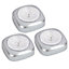 Diall Grey 10lm LED Battery-powered Push light, Pack of 3