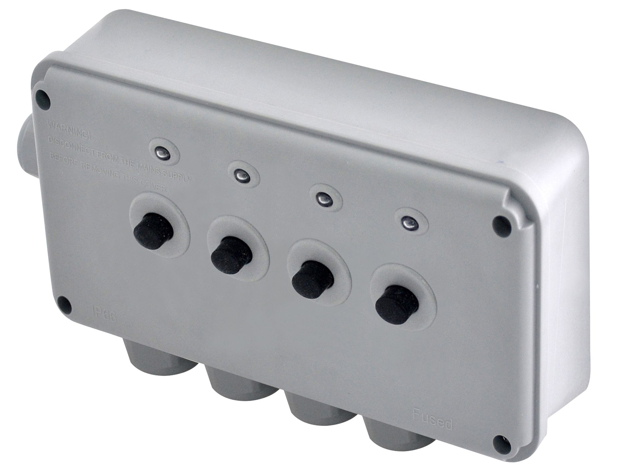 Diall Grey 13A Raised profile Switched Fused connection unit