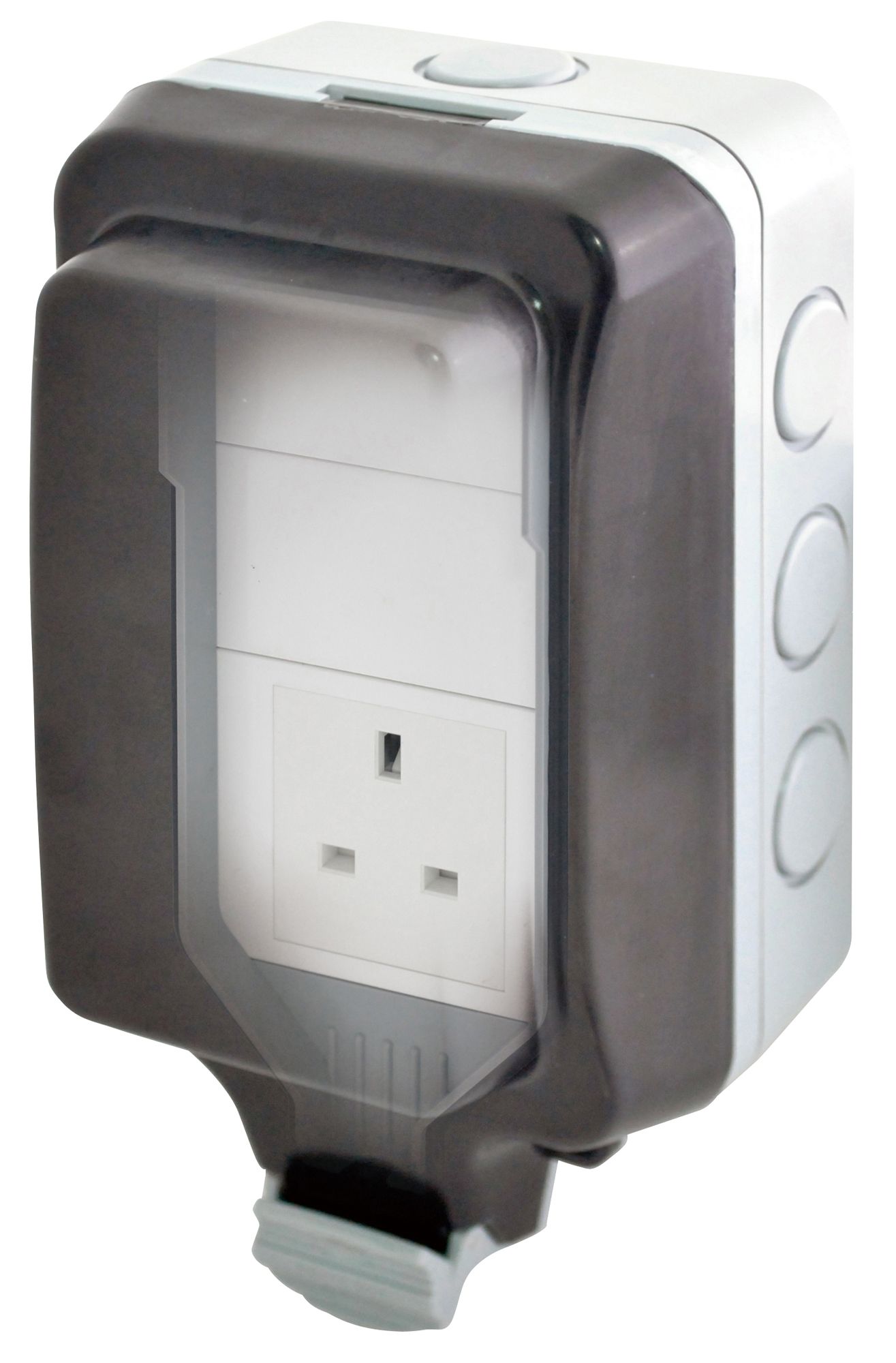 Diall Grey 13A Unswitched socket