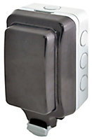Diall Grey 13A Unswitched Unswitched socket