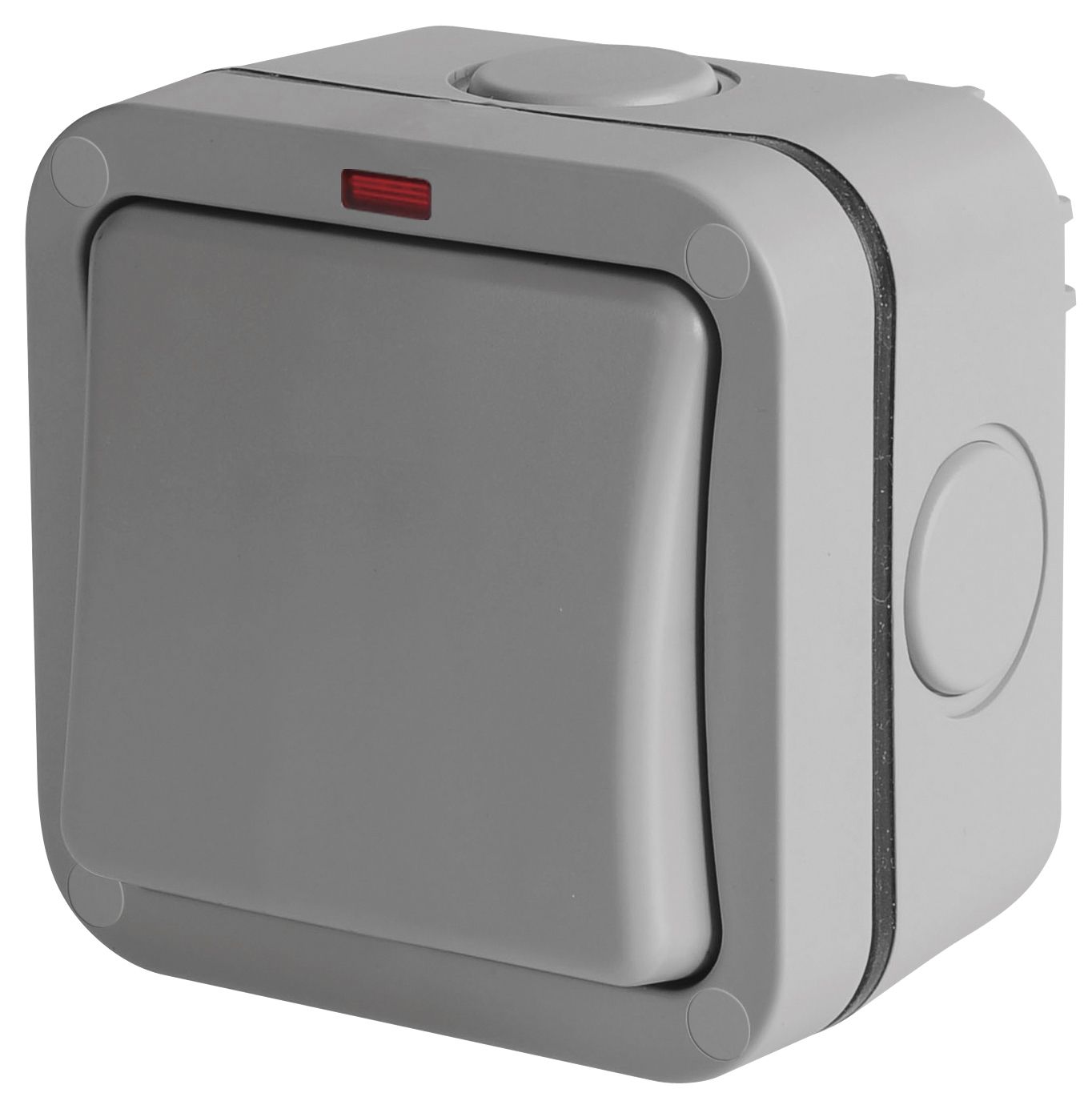 Diall Grey 20A 1 gang Raised Outdoor Switch