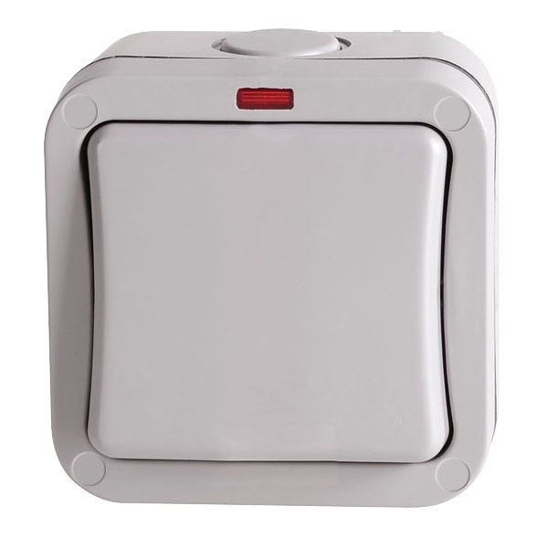 Diall Grey 20A 1 gang Raised Outdoor Switch