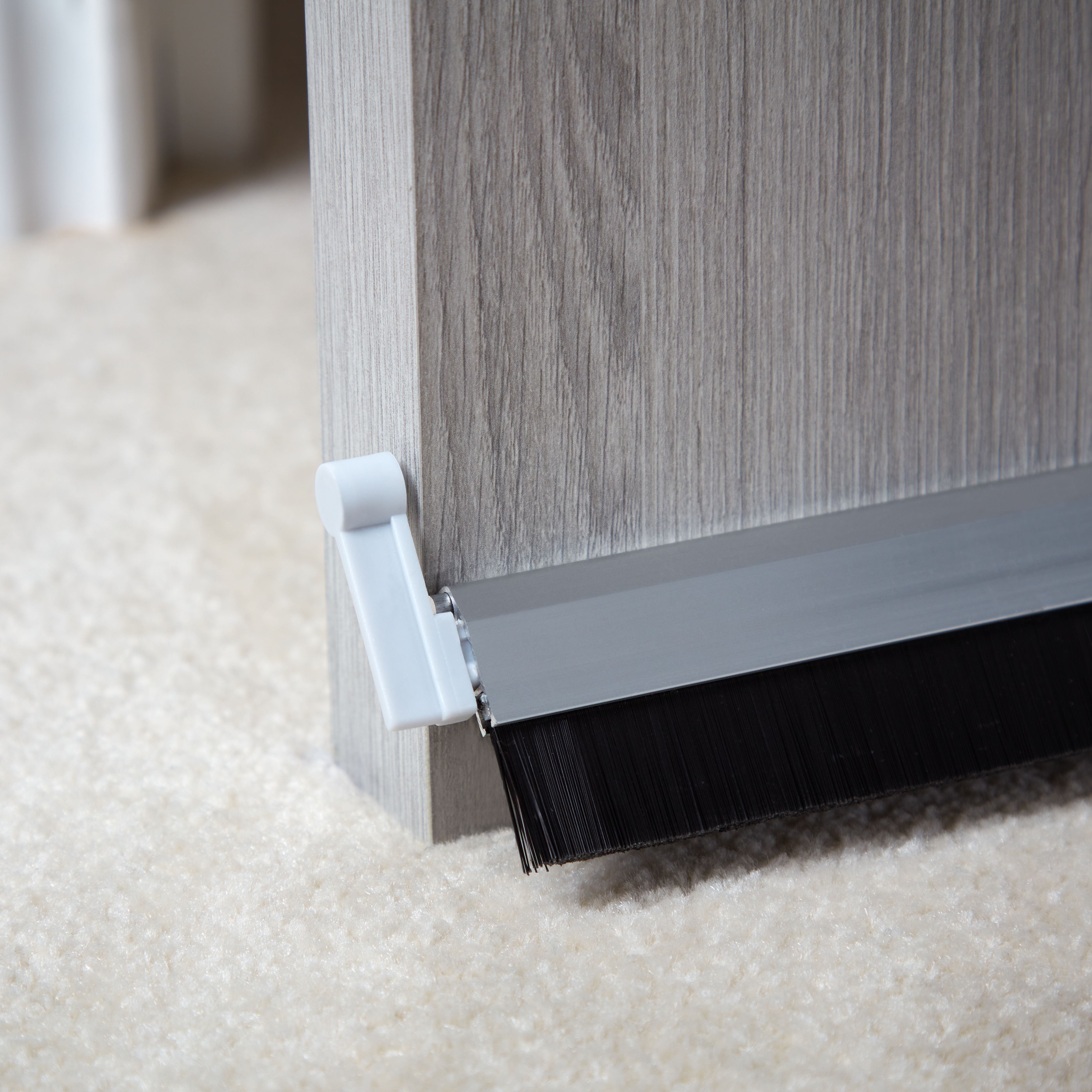 Diall Grey Aluminium Draught excluder, (L)1m