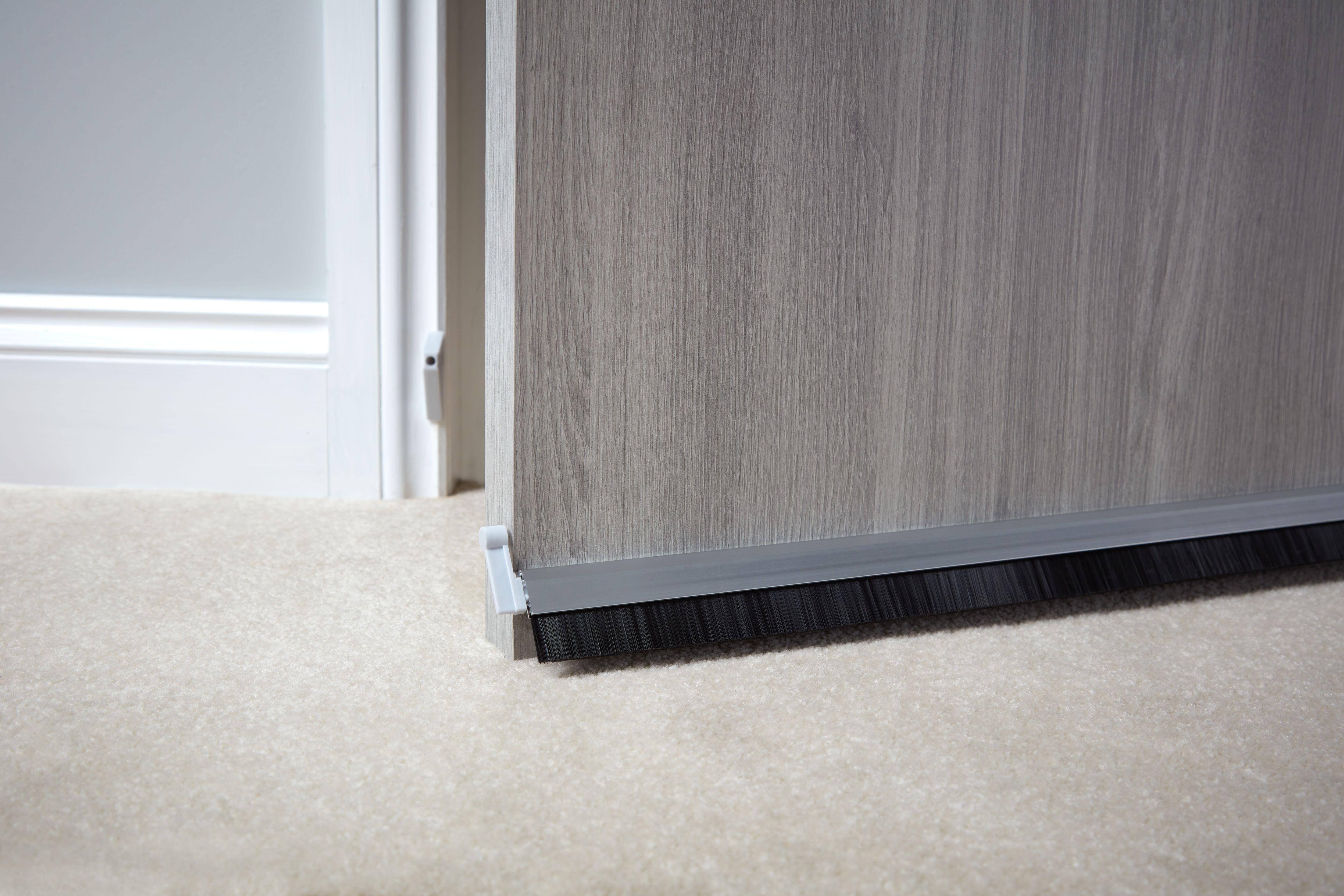 Diall Grey Aluminium Draught excluder, (L)1m