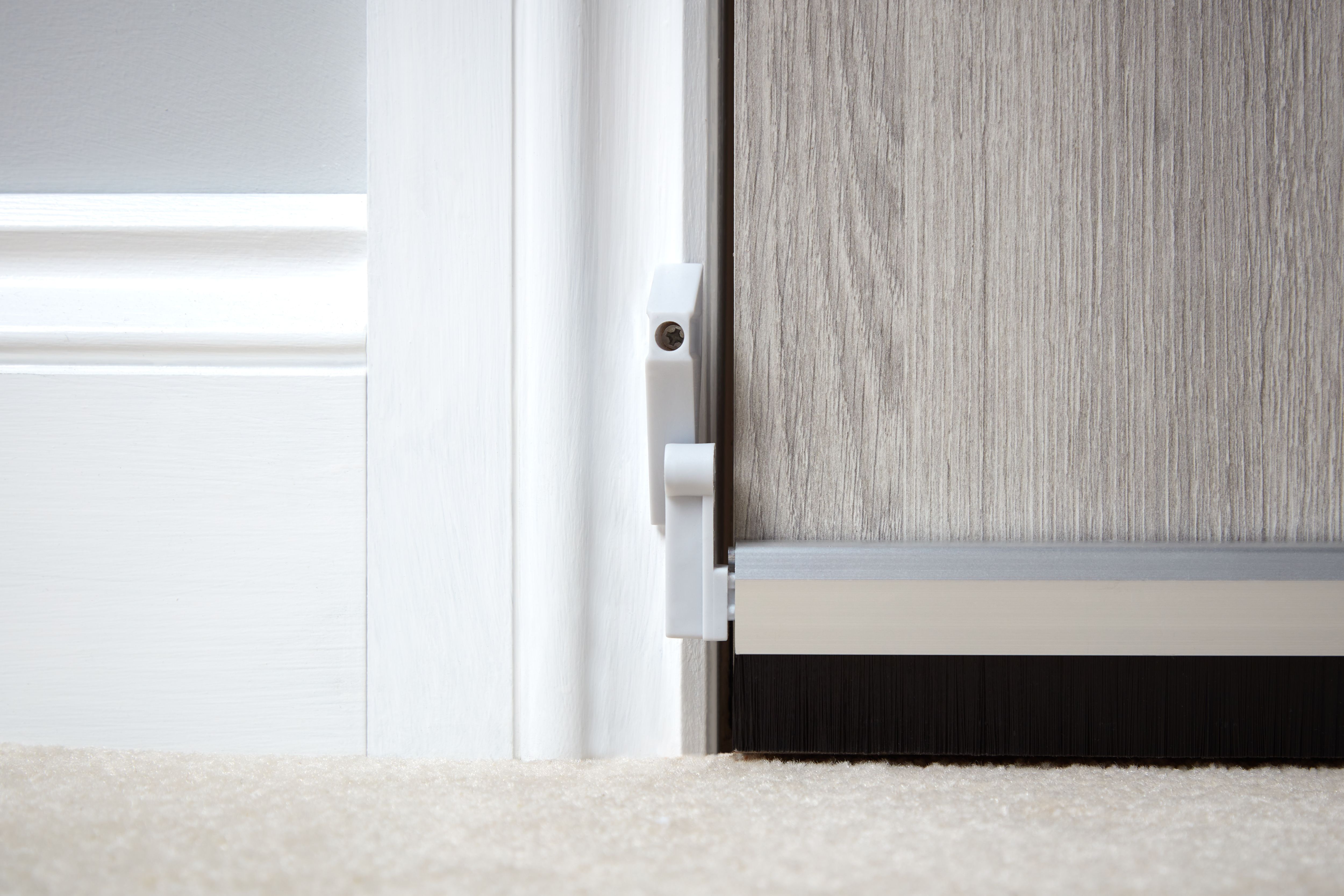 Diall Grey Aluminium Draught excluder, (L)1m