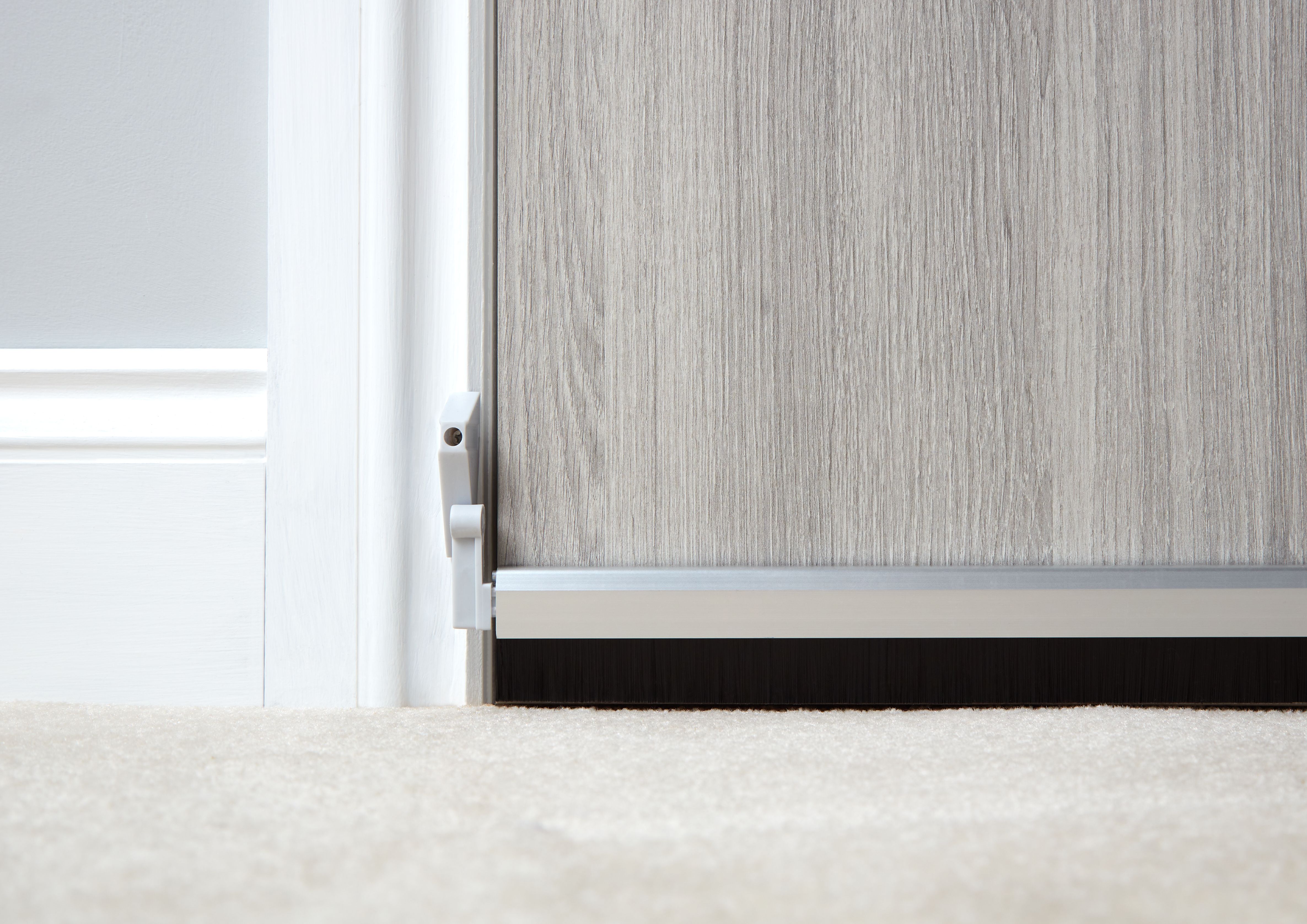 Diall Grey Aluminium Draught excluder, (L)1m