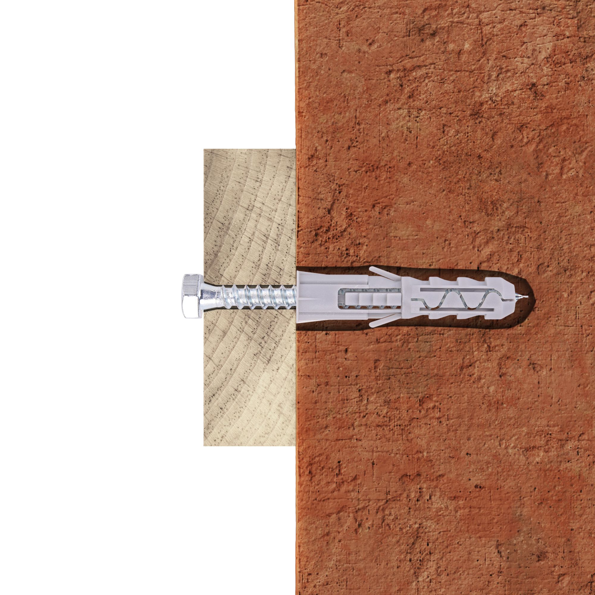 Diall Grey Multi-purpose screw & wall plug (Dia)12mm (L)60mm, Pack of 5