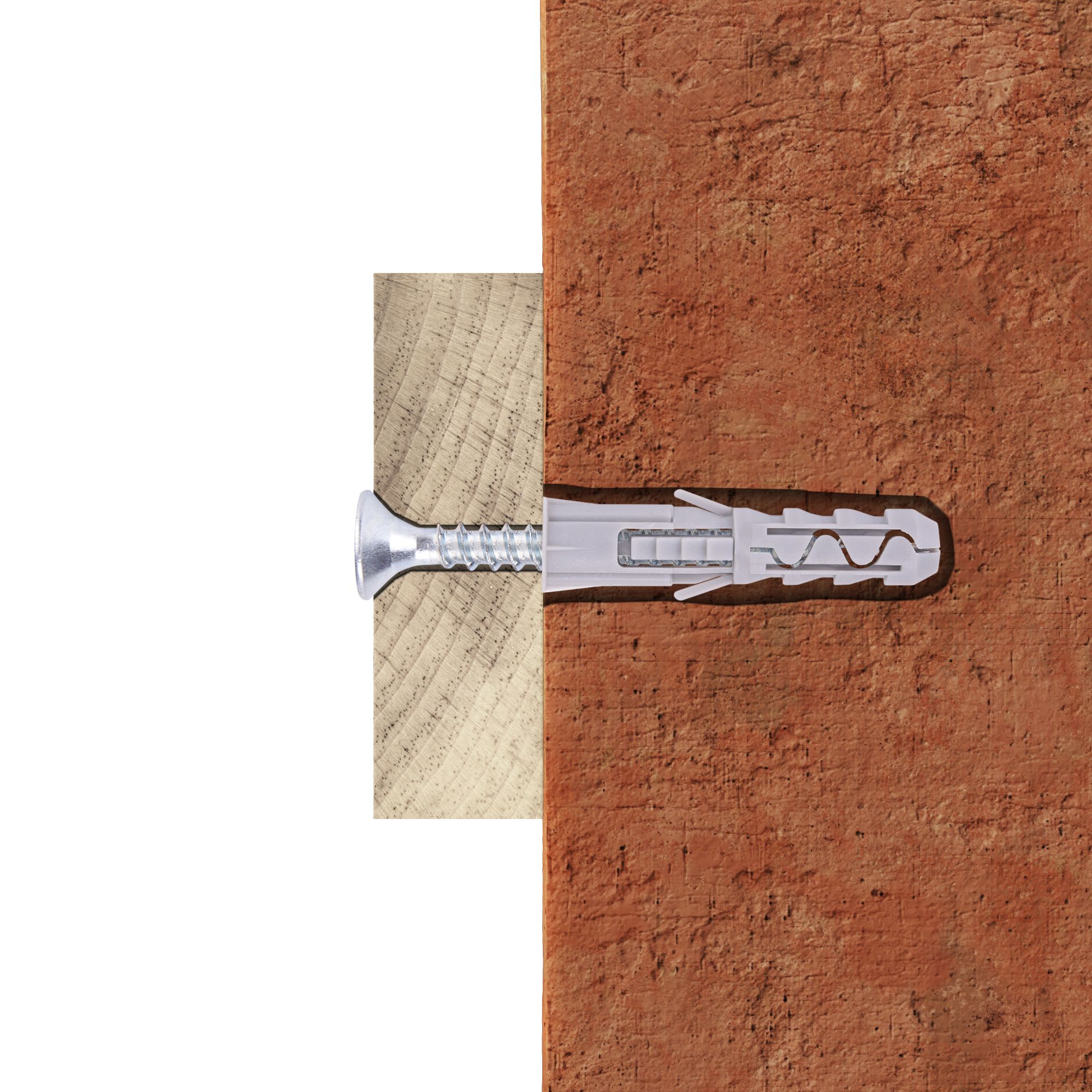Diall Grey Multi-purpose screw & wall plug (Dia)8mm (L)40mm, Pack of 10