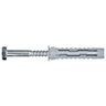 Diall Grey Nylon & steel Multi-purpose screw & wall plug (L)70mm (Dia)14mm, Pack of 20