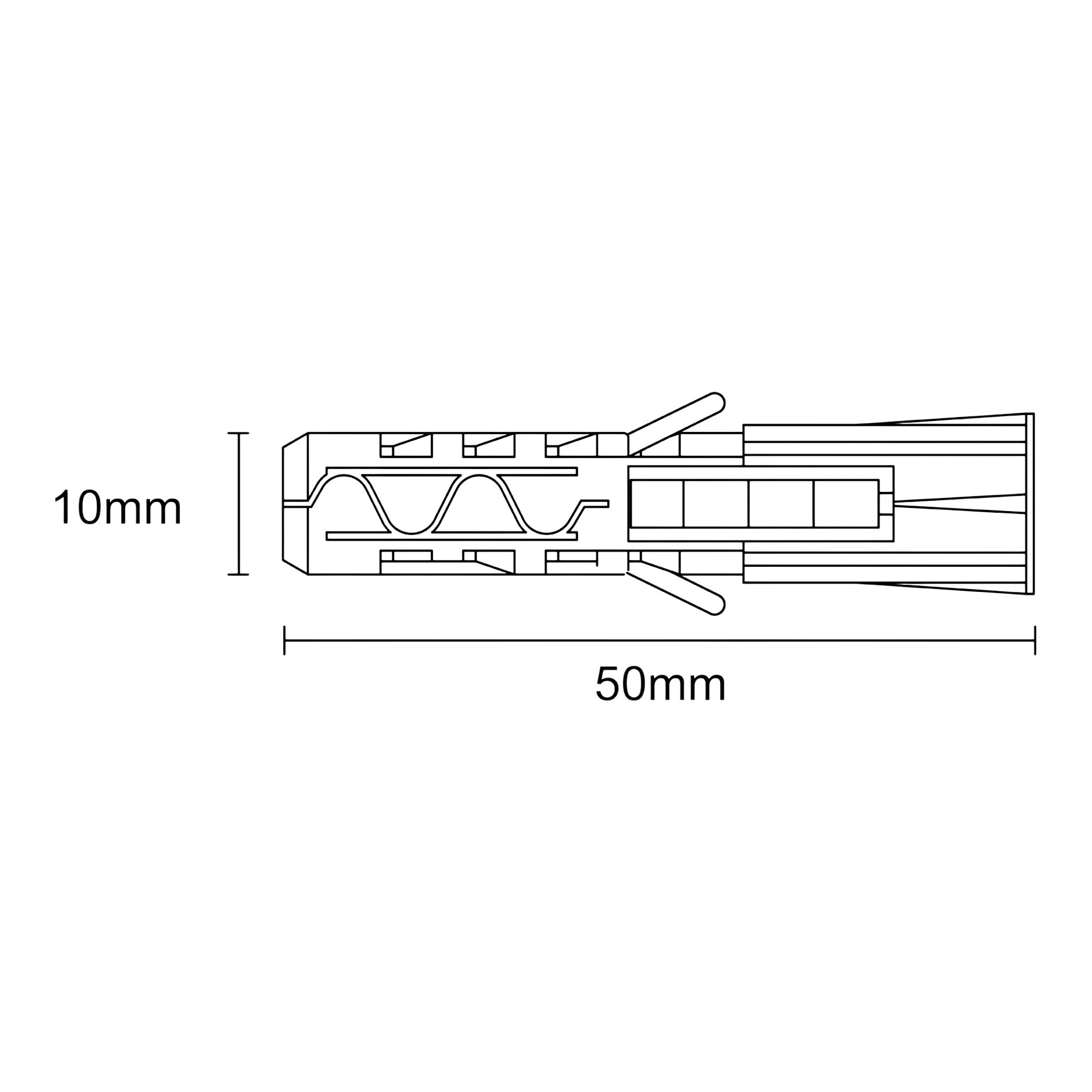 Diall Grey Nylon Wall plug (Dia)10mm (L)50mm, Pack of 50