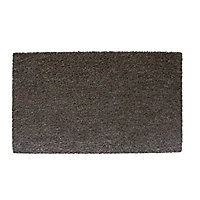 Diall Grey Plain printed Door mat, 75cm x 45cm