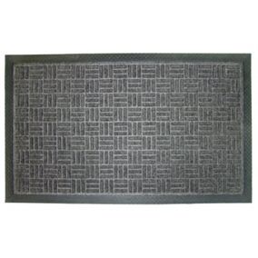 Diall Grey Rectangular Door mat, 90cm x 60cm