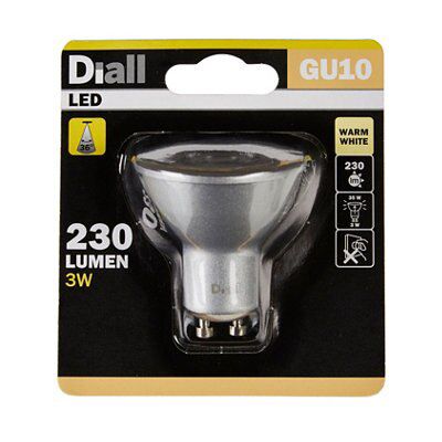 Diall GU10 2.7W 230lm Reflector LED Light bulb