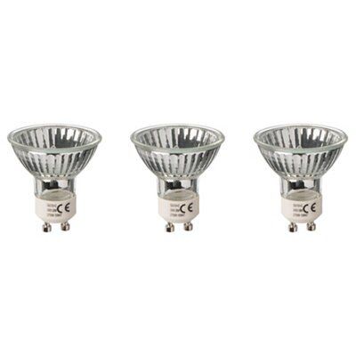 Diall GU10 28W Reflector Halogen Dimmable Light bulb, Pack of 3