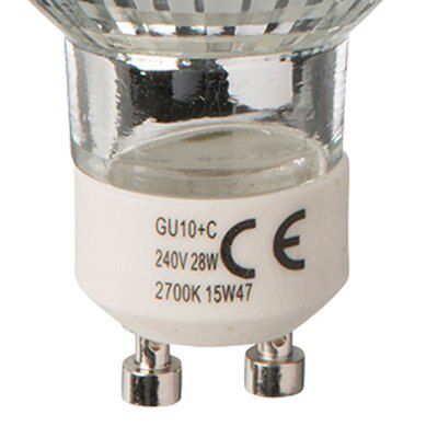 Diall GU10 28W Reflector Halogen Dimmable Light bulb, Pack of 3