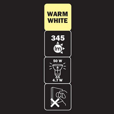 Diall GU10 4.7W 345lm LED Light bulb, Pack of 8