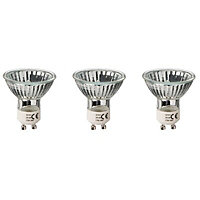Diall GU10 40W Reflector Halogen Dimmable Light bulb, Pack of 3