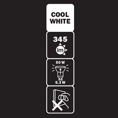 Diall GU10 5.3W 345lm Reflector LED Light bulb