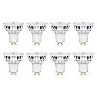 Diall GU10 5W 345lm Reflector Warm white LED Light bulb, Pack of 8