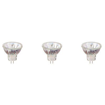 Diall GU4 17W Reflector Halogen Dimmable Light bulb, Pack of 3