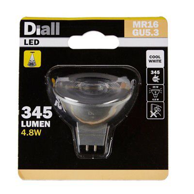 Diall GU5.3 4.8W 345lm Reflector spot Neutral LED Light bulb