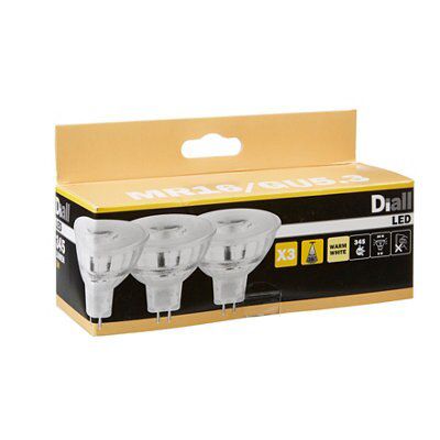 Diall GU5.3 5W 345lm Reflector LED Light bulb, Pack of 3