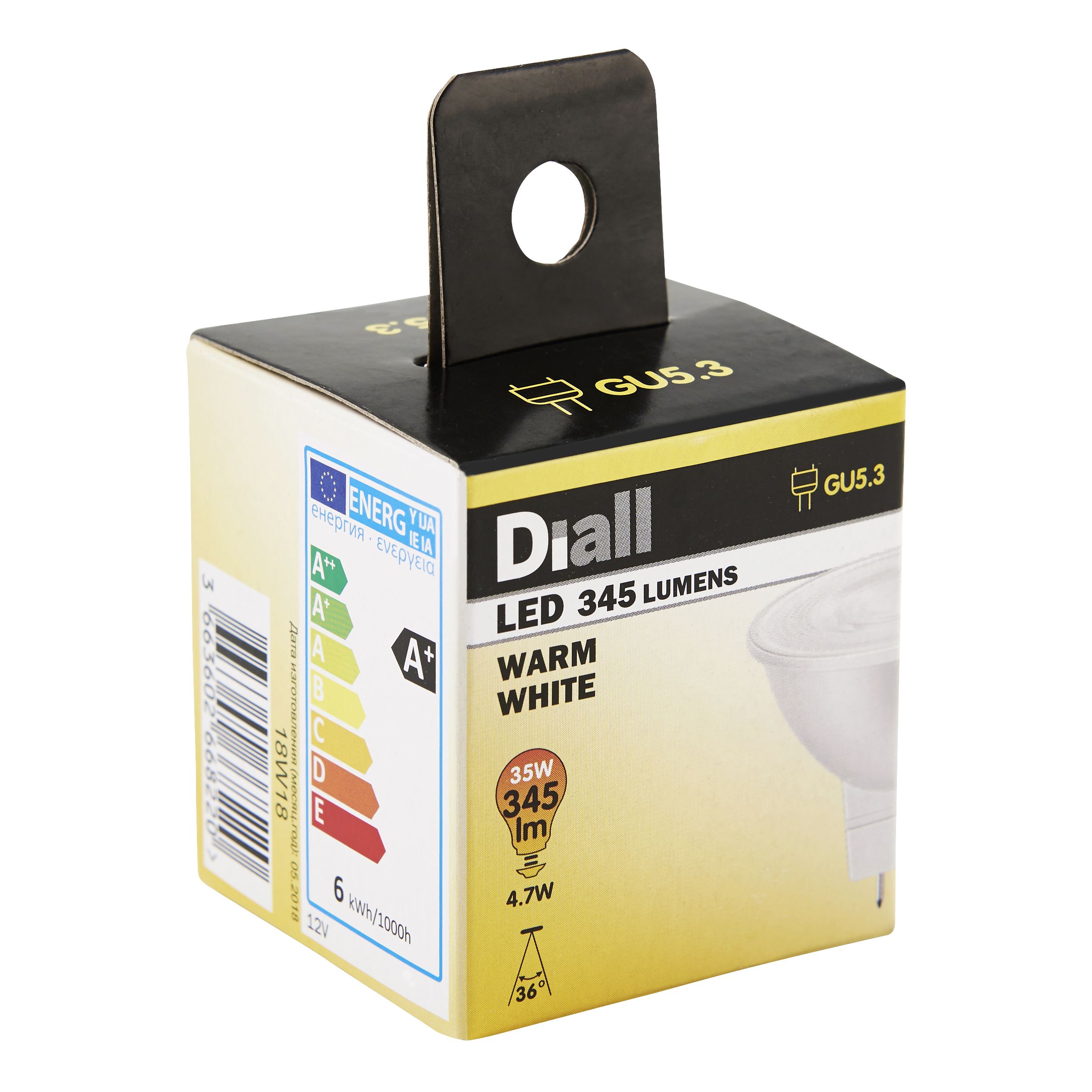 Diall GU5.3 5W 345lm Reflector Warm white LED Light bulb