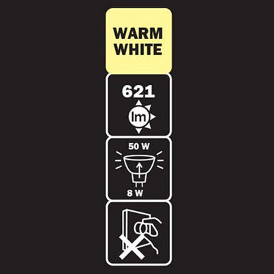Diall GU5.3 8W 621lm Reflector LED Light bulb