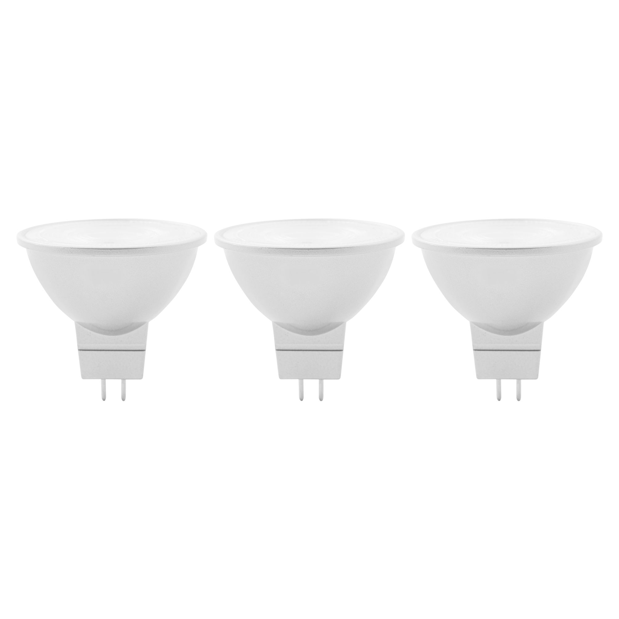 Diall GU5.3 8W 621lm Reflector Warm white LED Dimmable Light bulb, Pack of 3
