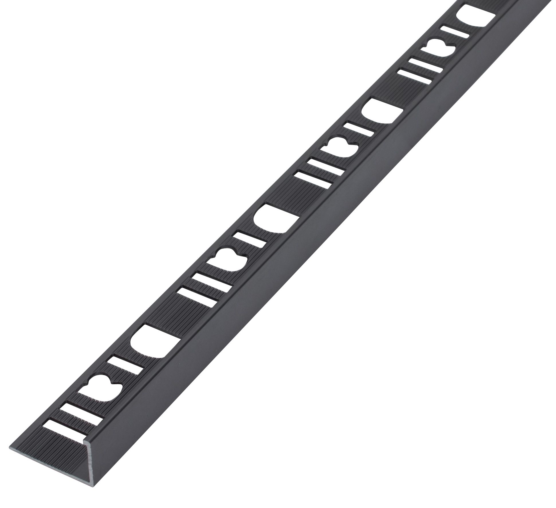 Diall Gun metal 12.5mm Tshaped Aluminium Tile trim DIY at B&Q