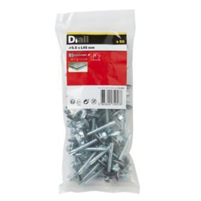 Diall Hex Zinc-plated Carbon steel Roofing screw (Dia)5.5mm (L)45mm, Pack of 50