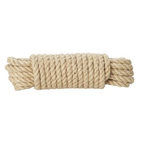 Diall Jute Twisted rope, (L)10m (Dia)12mm