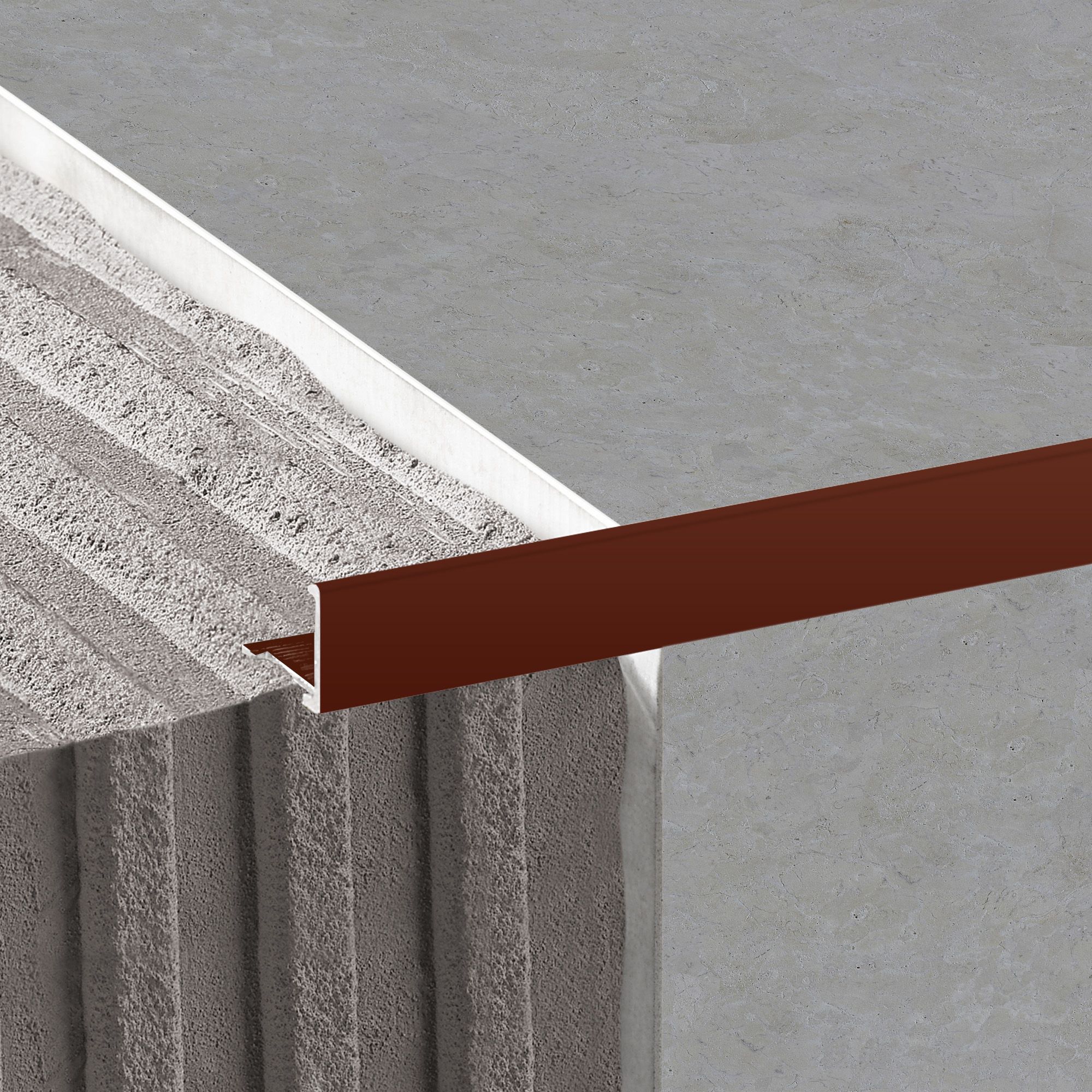 Diall Light brown 10mm Straight Aluminium Tile trim - 3