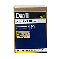 Diall Lost head nail (L)25mm (Dia)1.25mm, Pack