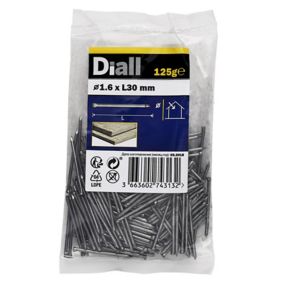 Diall Lost head nail (L)30mm (Dia)1.6mm 125g
