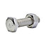 Diall M10 Hex A2 stainless steel Bolt & nut (L)40mm (Dia)10mm, Pack of 10