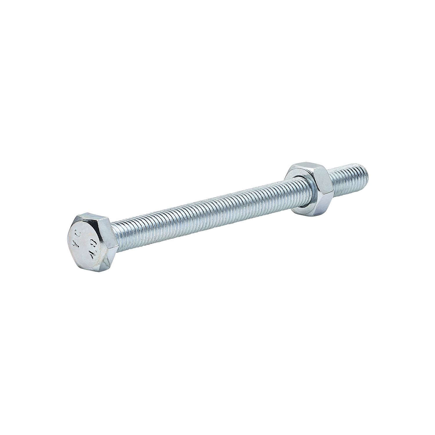 Diall M10 Hex Carbon steel (grade 5.8) Bolt & nut (L)120mm, Pack 